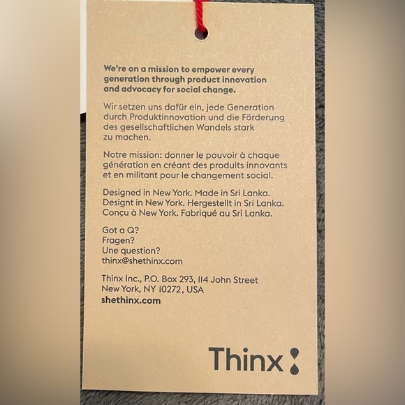 THINX‎ NWT SIZE L Moderate Hiphugger Black - Picture 5 of 7